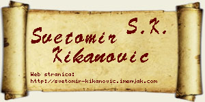 Svetomir Kikanović vizit kartica
